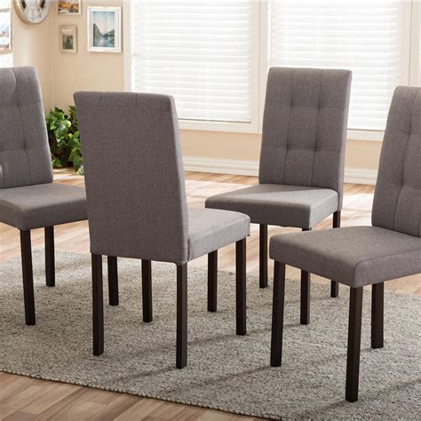 grey upholstered dining chairs